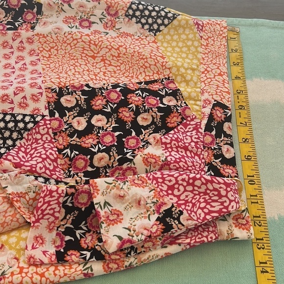 Rare Additions Patchwork Floral Ruffle Wrap Skirt Size 16 - Picture 7 of 8